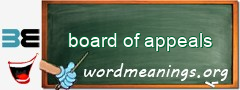 WordMeaning blackboard for board of appeals